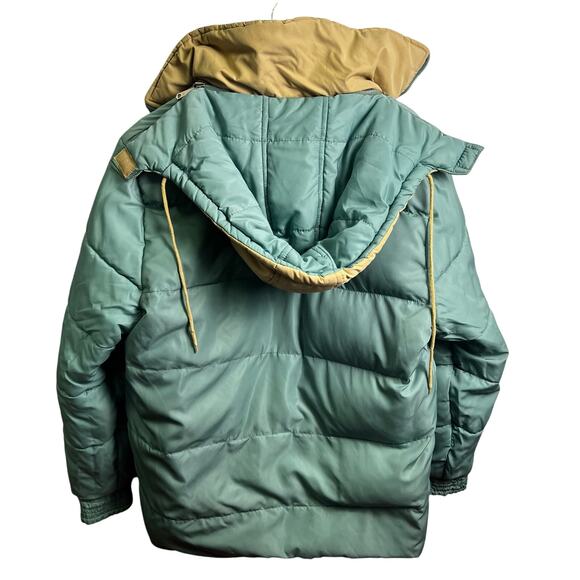 Pioneer Wear Vintage Reversible Down & Feather Jacket Men's M/L Winter Beige/Grn - Picture 4 of 10